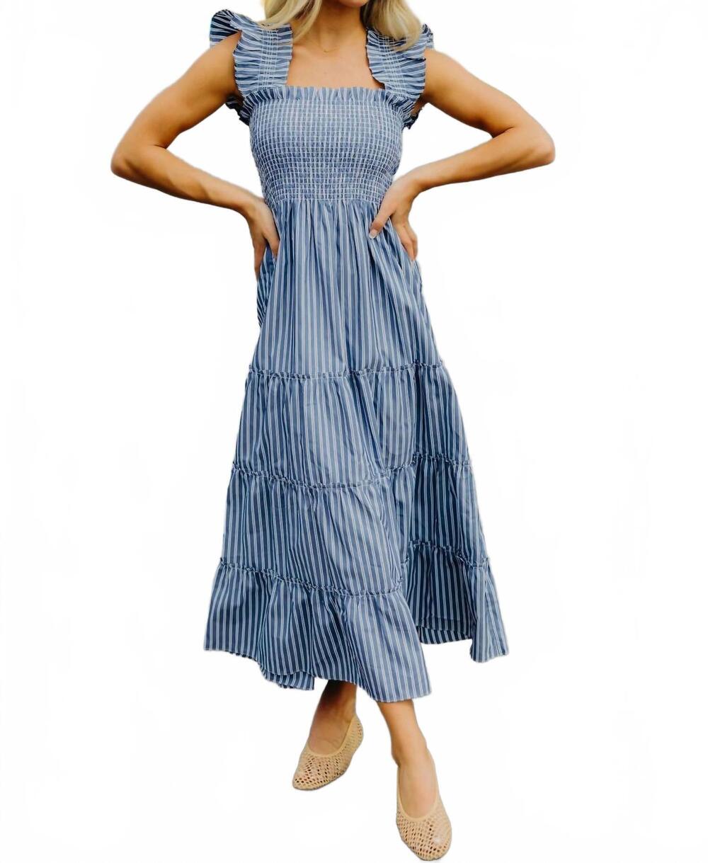 NEW MIKAROSE andi maxi dress in blue